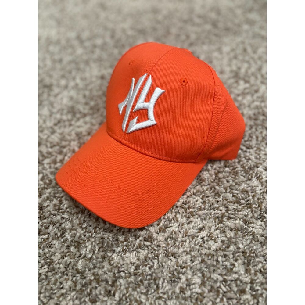 Orange NY Embroidered Baseball Cap Hat - Picture 4 of 7